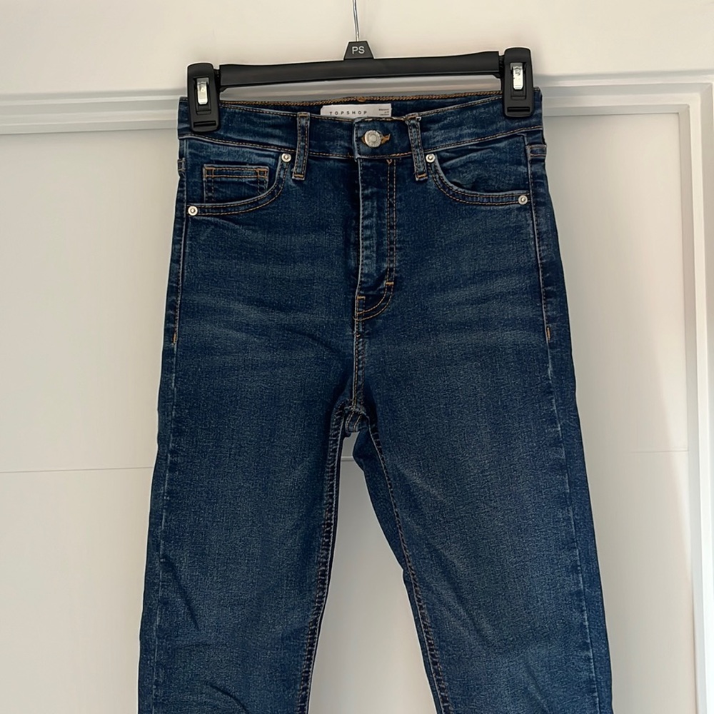 Topshop jeans, JAMIE, 26 waist, 32 length, stretch, medium wash, skinny jean
